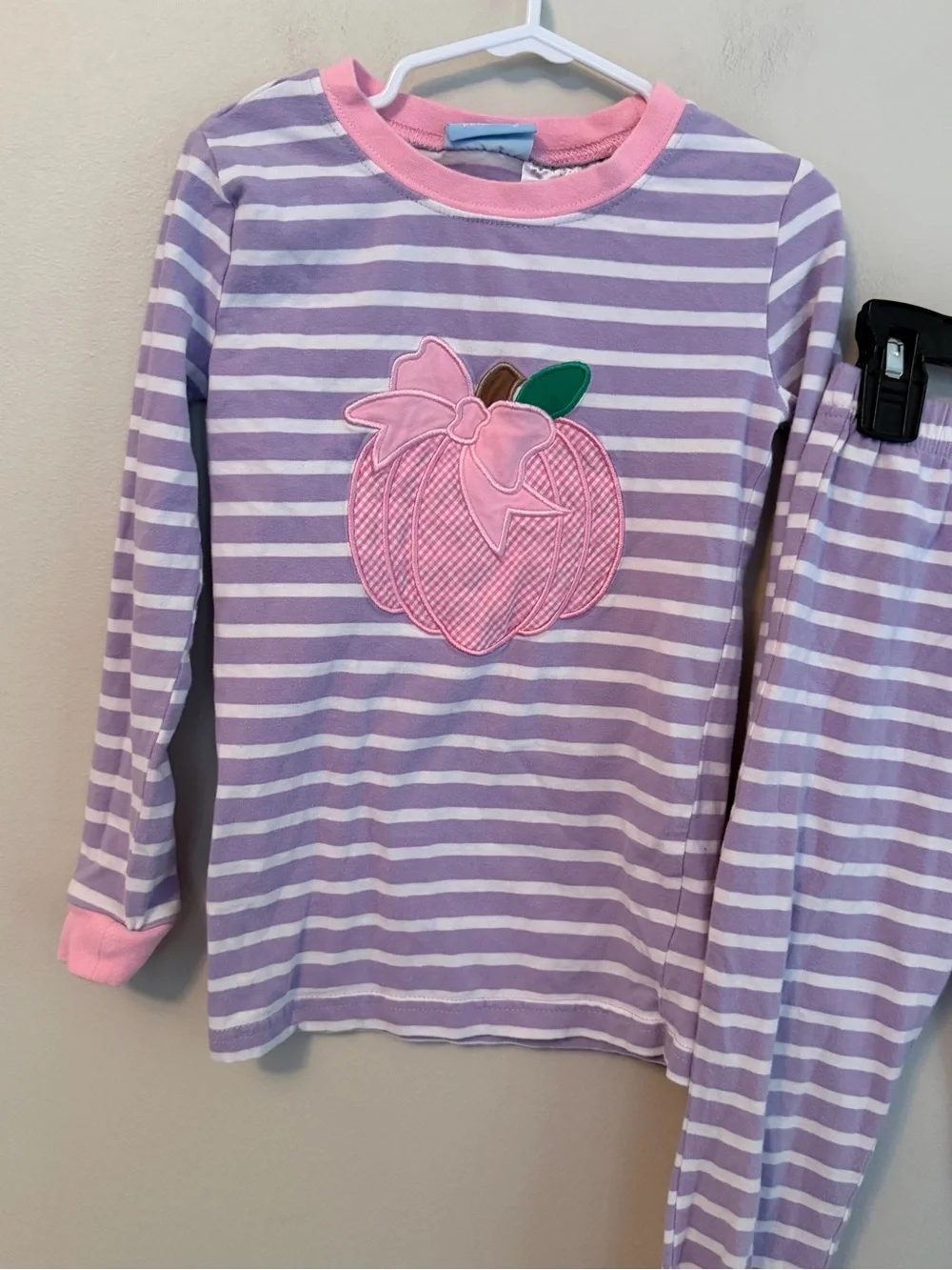 Classic Whimsy Purple & Pink Stripe Pumpkin Pajama Set